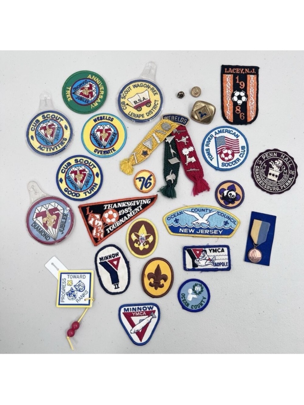Vintage Lot Cub Scouts Boy Scouts Webelos Activity Patches Pins Awards